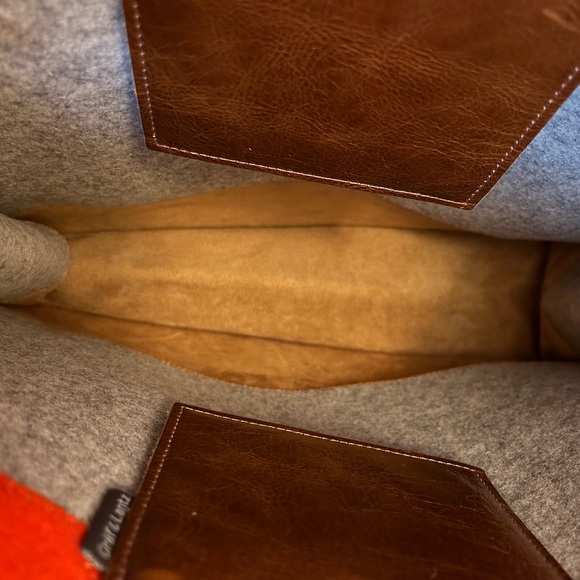 Graf & Lantz Jaunt Tote Granite / Orange / Sienna Leather - Picture 7 of 8